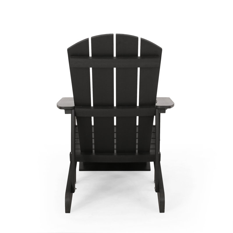 Longshore Tides Wood Folding Adirondack Chair with Ottoman & Reviews